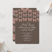 Chá de Bebê Boho Butterfly Rosa e Marrom