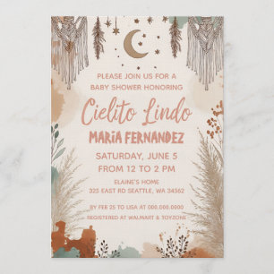 Convites Chá de Bebê Boho Cielito Lindo