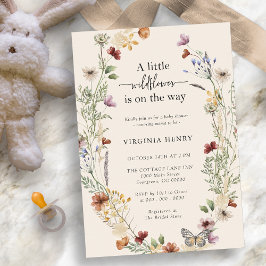 Convites Chá de Bebê Boho de Flores Silvestres