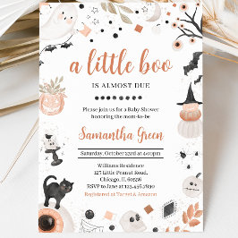 Convites Chá de Bebê Boho de Halloween