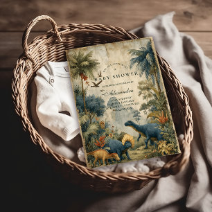 Convites Chá de Bebê Boho Dino