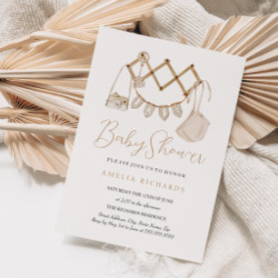 Convites Chá de Bebê Boho Doce Neutro