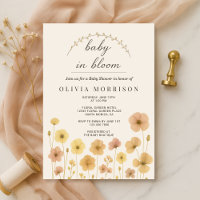 Chá de Bebê Boho Elegante Bebê em Flor