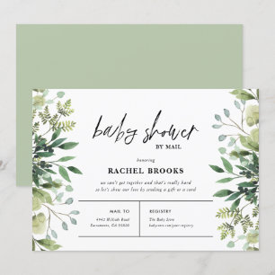 Convites Chá de Bebê Boho Greenery por Correio