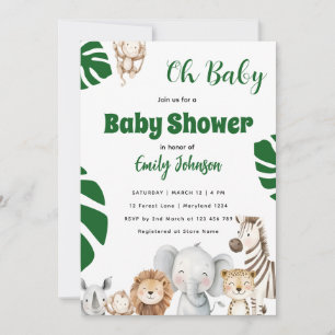 Convites Chá de Bebê Boho Jungle