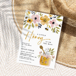 Convites Chá de Bebê Boho Little Honey Bee