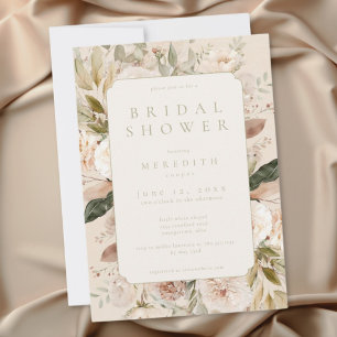 Convites Chá de Bebê Boho Neutro Floral