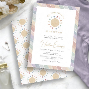 Convites Chá de Bebê Boho Sunshine