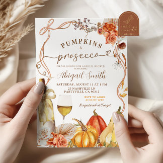 Convites Chá de Bebê Boho Teracotta e Prosecco