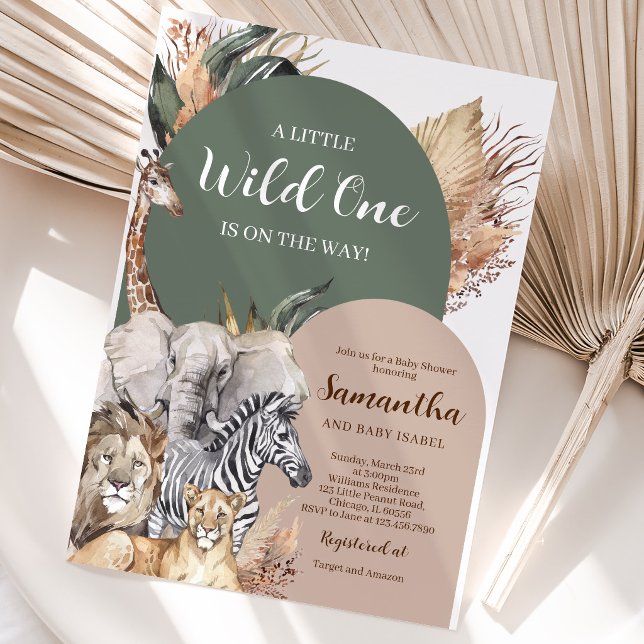 Convites Chá de Bebê Boho Wild One (Criador carregado)