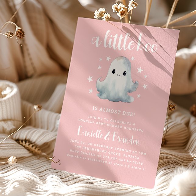 Convites Chá de Bebê Boo Halloween Adorável (Criador carregado)