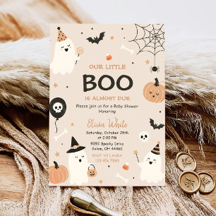 Convites Chá de Bebê Boo Nosso Pequeno Boo Está Quase Chega