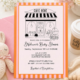 Convites Chá de Bebê Café Baby Shower | Paris Café | Café B