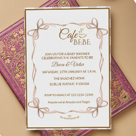 Convites Chá de Bebê Café Bebe Francês