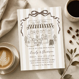 Convites Chá de Bebê Café Bebê Neutro Marrom