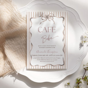 Convites Chá de Bebê Café Bege Vintage Bebe