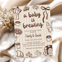 Chá de Bebê Café O Bebê Está Sendo Preparado Desen