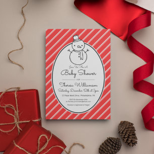 Convites CHÁ DE BEBÊ   Candy Candy Candy Snowman De Inver