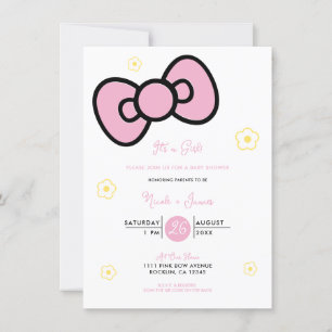 Convites Chá de Bebê Caprichoso Arco Rosa Fofo