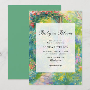 Convites Chá de Bebê Caprichoso Jardim Bebê em Flor