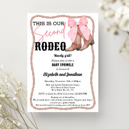 Convites Chá de Bebê Caubói Rosa Ocidental Segunda-feira