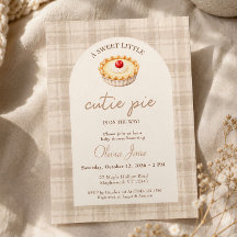 Chá de Bebê Cereja Little Cutie Pie Gingham Outono