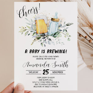 Convites Chá de Bebê Cerveja e Mamadeira
