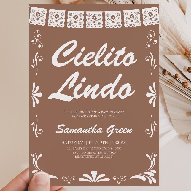 Convites Chá de Bebê Cielito Lindo Sem Gênero (Criador carregado)