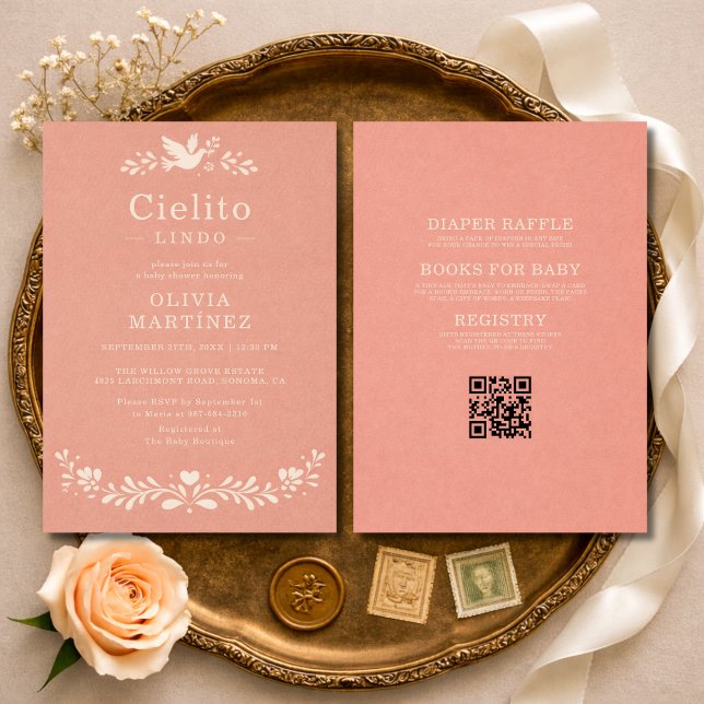 Convites Chá de Bebê Cielito Lindo Talavera All in One (Criador carregado)