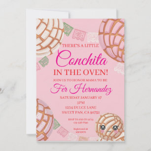 Convites Chá de Bebê Concha Rosa