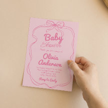 Chá de Bebê Coquetinha Rosa-Rosa-Desenhada