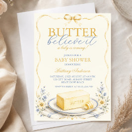 Convites Chá de Bebê Cottage Core Butter Believe It