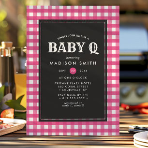 Convites Chá de Bebê Country Rosa do Baby Q Churrasco de Ve