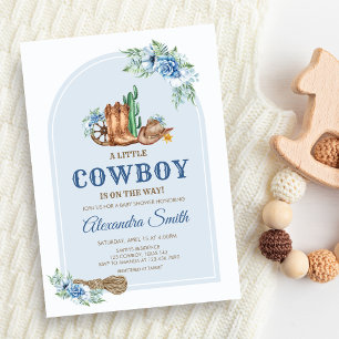 Convites Chá de Bebê Cowboy