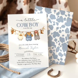 Convites Chá de Bebê Cowboy Western
