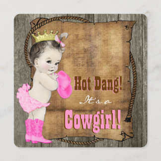 Convites Chá de Bebê Cowgirl
