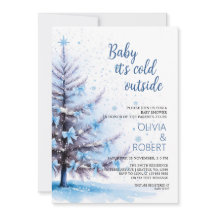 Chá de Bebê da Árvore de Natal Azul