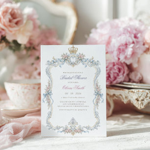 Convites Chá de Bebê da Elegante Marie Antoinette