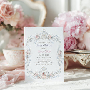 Convites Chá de Bebê da Elegante Marie Antoinette