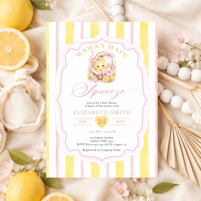 Convites Chá de Bebê da Lemon Mama's Main Squeeze (Criador carregado)