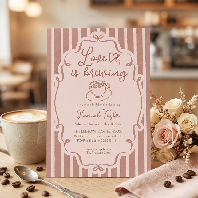 Convites Chá de Bebê da Love Is Brewing Coffee (Criador carregado)