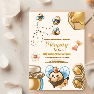 Convites Chá de bebê da mamãe abelha