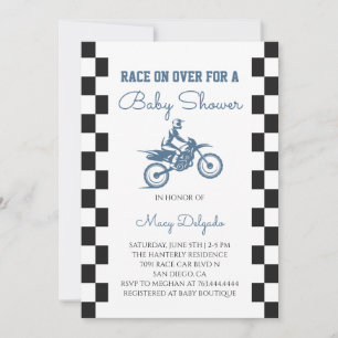Convites Chá de Bebê da Moto Off-Road