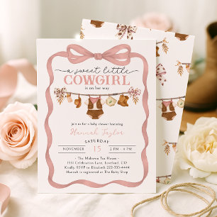 Convites Chá de Bebê da Pequena Cowgirl