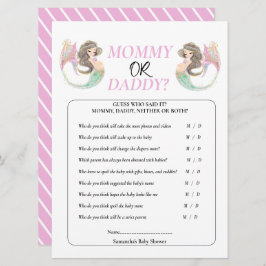 Convites Chá de bebê da sereia debaixo do mar