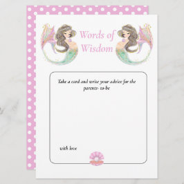 Convites Chá de bebê da sereia sob a sabedoria do mar