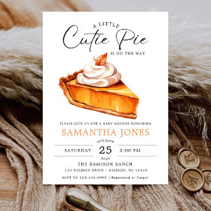 Convites Chá de Bebê de Abóbora Fofinho de Outono 