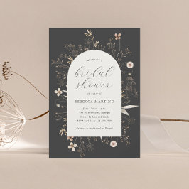 Convites Chá de Bebê de Arquitetura Boho com Flores Silvest