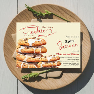 Convites Chá de Bebê de Biscoito Fofo