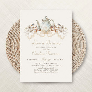 Convites Chá de Bebê de Chávena de Outono